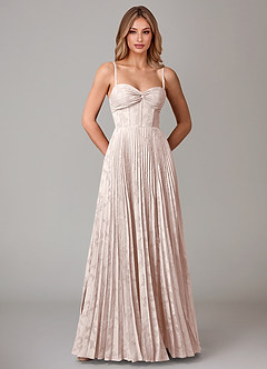 Azazie Akiko Bridesmaid Dresses Blushing Pink A-Line Sweetheart Neckline Floral Burnout Dress image5