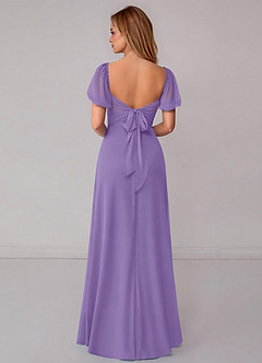 Azazie Fatima Bridesmaid Dresses Tahiti A-Line with Pockets Chiffon Dress image5