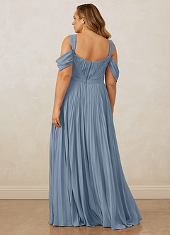 Christian Siriano Bridal for Azazie 1013 Brautjungfernkleider A-Linie Schulterfrei Chiffon Kleid Staubblau image12