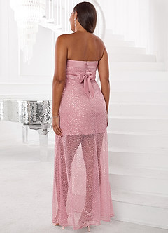 Barbie™ ❤ AZAZIE 4016 Strapless Sequin Netted Maxi Dress image8