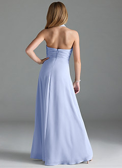 Azazie Tessie Junior Ice A-Line Pleated Chiffon Dress image2