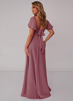 Barbie ♥ Azazie Bridesmaid Dresses Vintage Mauve A-Line Pleated Chiffon Dress image2