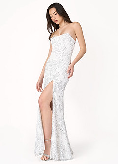 Frankie White Lace Lace Corset Gown image3