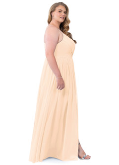 Azazie Cora Bridesmaid Dresses Pearl Pink A-Line Pleated Chiffon Dress image79