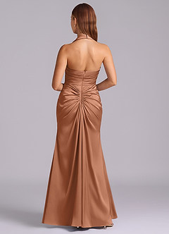 Azazie Destiny Bridesmaid Dresses Bronzer Mermaid Sweetheart Neckline Stretch Satin Dress image2