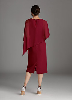 Azazie Sparrow Mother of the Bride Dresses Burgundy Sheath Sequins Chiffon Dress image7