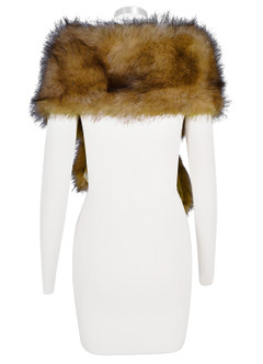 front Azazie Sincerity Faux Fur Wrap