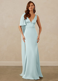 Christian Siriano Bridal for Azazie 1011 Robes de demoiselle d'honneur Robe Sirène en Satin extensible Arc Brume image1