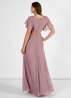 Azazie Imogen Bridesmaid Dresses A-Line Ruched Chiffon Floor-Length Dress image2