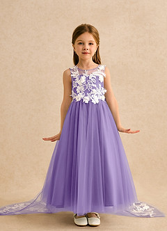 Azazie Mixie Flower Girl Dresses Tahiti Ball-Gown Lace Dress image2
