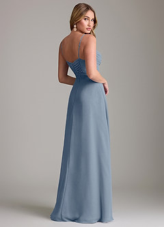 Azazie Terese Vestidos de damas de honor Vestido de Crepúsculo de Gasa de Corte en A con Plisado image2