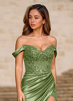 Opulence Oliva Vestido de fiesta con corsé floral image5