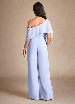 Azazie Halima Abiti per la Madre della Sposa Abito Tuta Pantaloni in Chiffon Spacco Laterale Ghiaccio image3