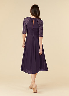 Azazie Gracelyn Mother of the Bride Dresses Plum A-Line Lace Dress image2