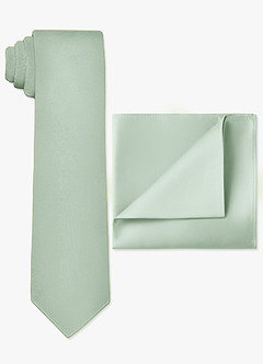 Matte Satin Wide Tie and Pocket Square Set