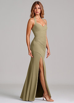 Azazie Emeria Suknie dla druhen Syrena Dekolt w kształcie serca Szyfon Do ziemi Sukienka image5