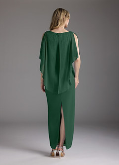 Azazie Aspyn Abiti per la Madre della Sposa Abito Tubino in Maglia Perline Verde Scuro image7