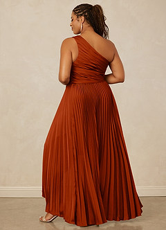 Christian Siriano Bridal for Azazie 1008 Bridesmaid Dresses Paprika A-Line One Shoulder Stretch Satin Dress image14