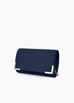 front Bolsa tipo envelope de cetim fosco combinando