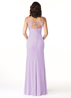 Azazie Reneya Bridesmaid Dresses Lilac Mermaid Bow Mesh Dress image2