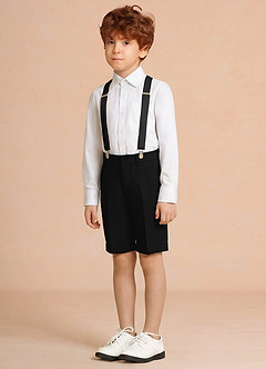 front Oliver 블랙 보이 쇼츠 정장 3피스 세트