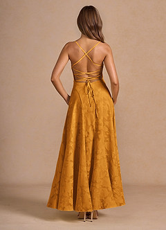 Marlo Butterscotch Corset Prom Dress image2