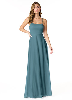 Azazie Rae Bridesmaid Dresses Bermuda A-Line Bow Mesh Dress image1