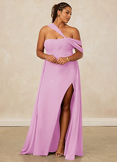 Christian Siriano Bridal for Azazie 1014 Bridesmaid Dresses Candy Pink A-Line Off the Shoulder Chiffon Dress image13
