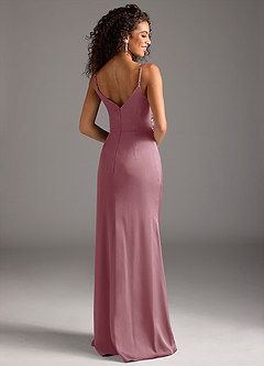 Azazie Deandra Brautjungfernkleider Meerjungfrau-Linie Plissee Stretch-Satin Kleid Vintage Mauve image2