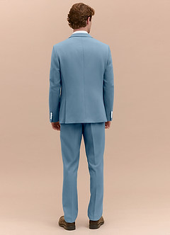 front James Light Blue Structured Stretch Suit