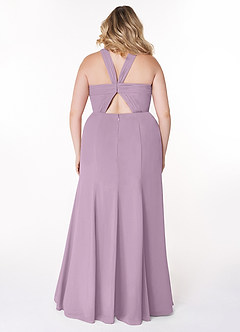 Azazie Rue Bridesmaid Dresses Wisteria A-Line Halter Chiffon Dress image8
