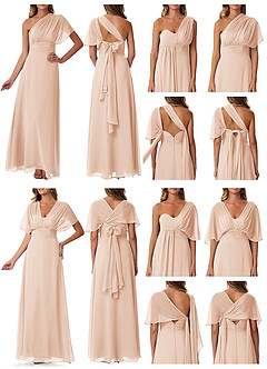 Azazie Fifi Bridesmaid Dresses English Rose A-Line Strapless Chiffon Convertible Dress image20