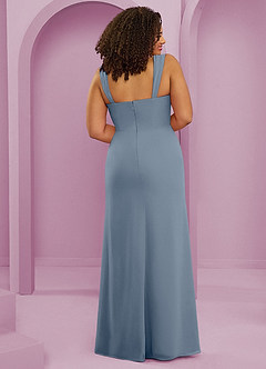 Barbie ♥ Azazie Brautjungfernkleider Meerjungfrau-Linie Plissee Chiffon Kleid Zwielichtviolett image7