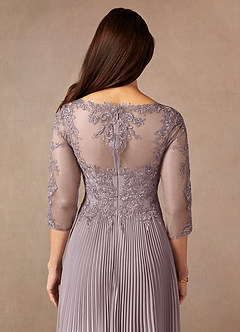 Azazie Corinne Abiti per la Madre della Sposa Abito A-Line in Chiffon Lustrini Dusk image7