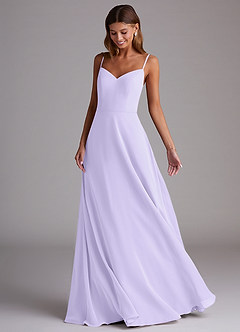 Azazie Marley Bridesmaid Dresses Lilac A-Line Off the Shoulder Chiffon Convertible Dress image5