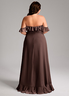Azazie Lyra Bridesmaid Dresses Ganache A-Line Chiffon Convertible Dress image12