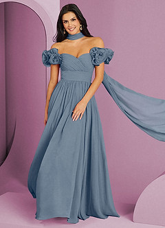 Barbie ♥ Azazie Bridesmaid Dresses Twilight A-Line Off the Shoulder Chiffon Convertible Dress image13
