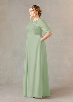 Azazie Barrymore Mother of the Bride Dresses A-Line Scoop lace Chiffon Floor-Length Dress image9