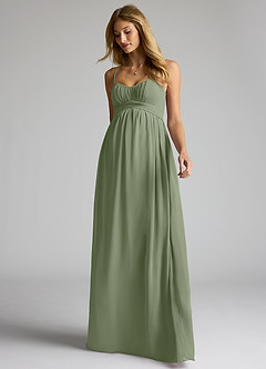 Azazie Llana Maternity Bridesmaid Dresses A-Line Chiffon Floor-Length Dress image3