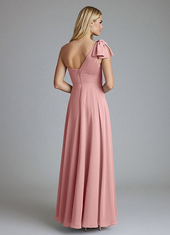 Azazie Elinora Final Sale Dusty Rose A-Line One Shoulder Chiffon Dress image4