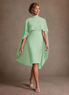 Azazie Irna Suknie dla Matki Panny Młodej Kolumna Szyfon Długość do kolan Sukienka image1