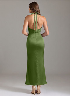 Azazie Valerie Bridesmaid Dresses Juniper Mermaid Pleated Stretch Satin Dress image2