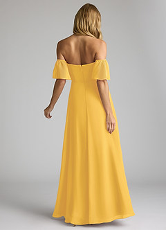 Azazie Sue Vestidos de damas de honor Vestido de Maravilla de Gasa de Corte en A Convertible con Vestidos sin tirantes image4