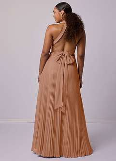 Barbie ♥ Azazie Final Sale Champagne Rose A-Line Pleated Chiffon Dress image8