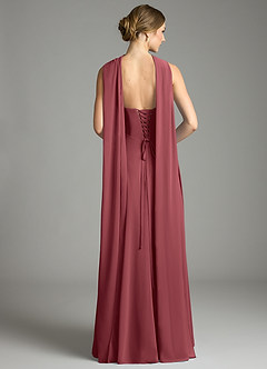 Azazie Ayla Abiti da Damigella Abito A-Line in Chiffon Scollo a Cuore Merlot image9