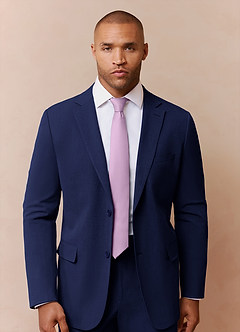 front Savile Blue Wool Blend Suit Jacket