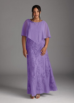 Azazie Whilhelmina vestidos de madre de la novia Vestido de Tahití de Gasa de Corte Sirena con Encaje image9