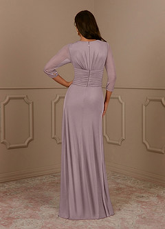 Azazie Annetta Abiti per la Madre della Sposa Abito A-Line in Maglia Plissettao con Scollo a V Dusk image4
