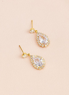 front Zirconia Teardrop Jewelry Set