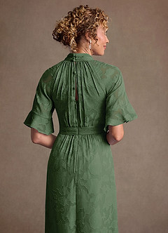 Azazie Hypatia Suknie dla Matki Panny Młodej Osłona Pofałdowany Kwiatowe wypalenie Długość podłogi Sukienka image7